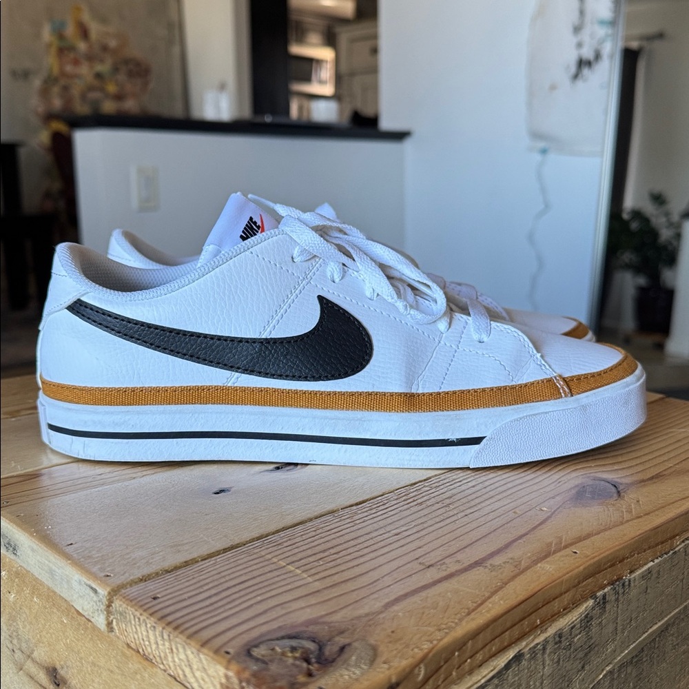 Nike Court Vision Low Next Nature White with Black Stripe